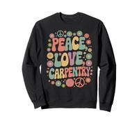 Carpenter 60s 70s Hippie Retro Peace Love Carpenteria Felpa