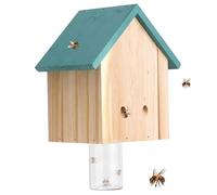 Carpenter Bee Traps for Outside with Glass Jar Hanging Carpenter Bee Trap Reusable Wood Boring Trap Nature Cabin Style Catchers for Outdoor Hanging