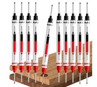 Carpenter Deep Hole Marker - Ink Pen Set, Long Nib 10 Piece Waterproof Sets, 21mm Marking Tool Construction Woodworking Accessory | Ideal for Framing Welding Automotive Painting Carpentry Tasks