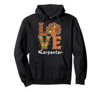 Carpenter Love Thanksgiving Leopard Turkey Autumn Fall Felpa con Cappuccio