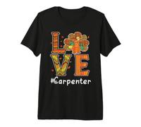 Carpenter Love Thanksgiving Leopard Turkey Autumn Fall Maglietta Premium