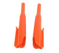 Carpenter Pencil Cover 2Pcs | Long Nose Deep Hole Woodworking Marker Sheath with Clip | Debris & Oxidation Protection for Carpenter Pencils/Tools/Workshop (Orange)