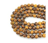 CarpenterC 200 Pezzi 10mm Splendido Naturale Rotondo Lucido Perle di Legno Sciolto in Palissandro per Creazione di Gioielli Artigianali Fatti a Mano Fai da Te