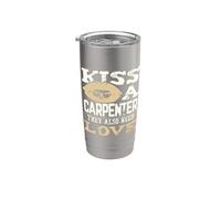 Carpenteria Bacio Un falegname ha anche bisogno di amore Carpenter Bicchiere termico in acciaio inox doppia parete
