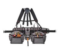 Carpenters Tool Belt, Heavy Duty Tool Vest with Suspenders, Adjustable Pouch Holster, Utility Organizer, Gardening Electrician Carpenter Framer Gear for Carrying Tools Comfortably and Efficiently