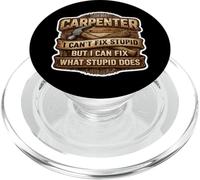Carpentiere divertente Non posso aggiustare stupido ma posso aggiustare cosa fa PopSockets PopGrip per MagSafe