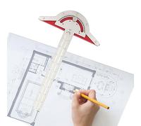 Carpentry Edge Ruler, Stainless Steel Adjustable Protractor, Angolo Finder, Precision Woodworker Measuring Tool, Layout For Carpentry, 1-Pack, 50,8 x 20 cm, Multipurpose Woodworking