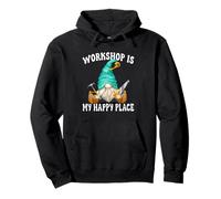 Carpentry GNOME Graphic Funny Saying for Men Woodworker Dad Felpa con Cappuccio