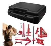 Carpentry Squares - 10-Piece Carpentry Gauge Ruler Tool | Multifunctional Speed Square Kit | For Construction Flooring Home Garage Outdoor Industry Furniture, Precision Layout Tool