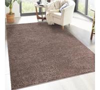 carpet city Shaggy Tappeto a pelo lungo, 60 x 110 cm, marrone, tappeto a pelo lungo, tinta unita, moderno, soffice, decorazione per camera da letto