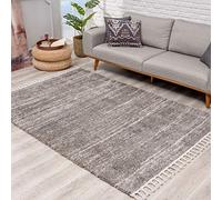 Carpet City Tappeto a pelo lungo Shaggy Modern super morbido con mélange, dimensioni 80 x 400 cm, grigio, crema, 80 x 400 cm