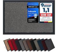 Carpet Diem Zerbino 40 x 60 cm - Tappeto ingresso antisporco - Interno ed Zerbino da Esterno, Tappetino antiscivolo per Porta, Tappeto antisporco per Porta d Ingresso - Grigio