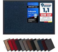 Carpet Diem Zerbino 40 x 60 cm - Tappeto ingresso antisporco - Interno ed Zerbino da Esterno, Tappetino antiscivolo per Porta, Tappeto antisporco per Porta d Ingresso - Blu-nero
