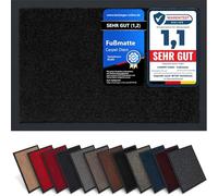 Carpet Diem Zerbino 40 x 60 cm - Tappeto ingresso antisporco - Interno ed Zerbino da Esterno, Tappetino antiscivolo per Porta, Tappeto antisporco per Porta d Ingresso - Nero