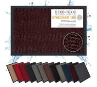 Carpet Diem Zerbino 60 x 90 cm - Tappeto ingresso antisporco - Interno ed Zerbino da Esterno, Tappetino antiscivolo per Porta, Tappeto antisporco per Porta d Ingresso - Rosso-nero