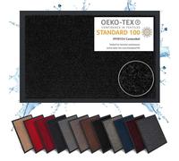 Carpet Diem Zerbino 80 x 120 cm - Tappeto ingresso antisporco - Interno ed Zerbino da Esterno, Tappetino antiscivolo per Porta, Tappeto antisporco per Porta d Ingresso - Nero