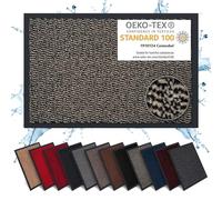 Carpet Diem Zerbino 80 x 120 cm - Tappeto ingresso antisporco - Interno ed Zerbino da Esterno, Tappetino antiscivolo per Porta, Tappeto antisporco per Porta d Ingresso - Beige-nero