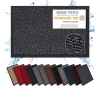 Carpet Diem Zerbino 90 x 150 cm - Tappeto ingresso antisporco - Interno ed Zerbino da Esterno, Tappetino antiscivolo per Porta, Tappeto antisporco per Porta d Ingresso - Nero-antracite