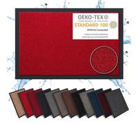 Carpet Diem Zerbino 90 x 150 cm - Tappeto ingresso antisporco - Interno ed Zerbino da Esterno, Tappetino antiscivolo per Porta, Tappeto antisporco per Porta d Ingresso - Rosso