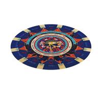 Carpet divinazione - tappeto a pendolo, tabella di risposta al minimo | Tessuto di velluto, struttura stampata, motivo mistico a stella con griglia per la guida energetica spirituale