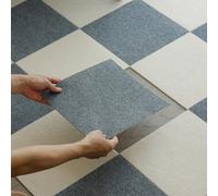 Carpet Squares - Tappetino per pavimenti a puzzle, per isolamento acustico, per interni, a pelo basso, facile da pulire, senza cuciture, adatto per tutte le stagioni, 8 pezzi