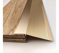 Carpet/Tile Threshold Reducer for Vinyl Flooring,10cm Extra Wide Floor Transition Strip Aluminum, Home Walkers Entry Ramp(Gold 1,Length 0.9m/35 in)