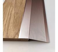 Carpet/Tile Threshold Reducer for Vinyl Flooring,10cm Extra Wide Floor Transition Strip Aluminum, Home Walkers Entry Ramp(Gold 2,Length 1.4m/55 in)