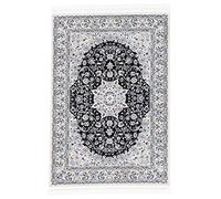 CarpetFine Tappeto Orientale Nain Diane Blu 120x170 cm | Traditional Tappeto per soggiorno e camera da letto