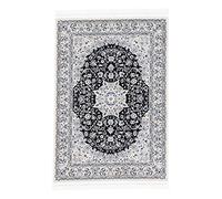 CarpetFine Tappeto Orientale Nain Diane Blu 80x150 cm | Traditional Tappeto per soggiorno e camera da letto