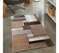 CARPETIA Elegante Tappeto da Salotto con Design classico-moderno, facile da pulire, beige, 80 x 150 cm