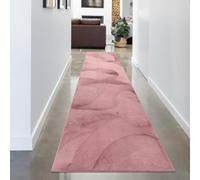 CARPETIA Tappeto moderno a pelo corto, effetto pelliccia, setoso e leggero, facile da pulire, moderno, tinta unita, 80 x 300 cm