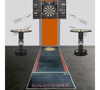 CARPETIA tappeto per freccette nero rosso linea di lancio e bersaglio stampato: piacere di gioco e protezione in un unico prodotto 100 x 285 cm