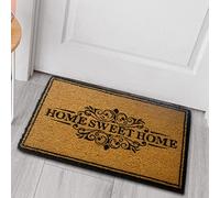 CARPETIA Zerbino in Cocco resistente per scarpe pulite home sweet home marrone-beige, 60x90 cm