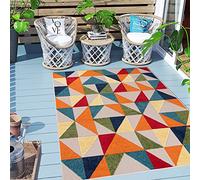 Carpeto Rugs Tappeto Astatto da Esterno Terrazzo Moderno a Pelo Corto - Tappeto per Esterno Grande - Tappeti da Esterno - Multicolore 1-140 x 200 cm