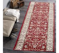Carpeto Rugs Tappeto Cucina Orientale Floreale Pelo Corto - Tappeto Corridoio - Tappeto Passatoia Cucina - Tappeti Cucina - Tappeto per Cucina Moderni - Rosso Bordeaux 1-80 x 400 cm