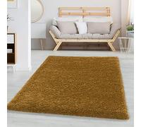 Carpetsale24 Shaggy Tappeto Salotto Moderno 160x230 cm Color Oro - Tappeto per scendiletto Camera da Letto, Cucina y Soggiorno - Tappeto Fluffy y Morbido, Monocromatico, facile manutenzione