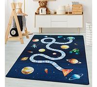 Carpetsale24 Tappeti per bambini, colore marina blu, progettazione dello spazio esterno, 105297, tappeto rettangolare, Tappeti camera dei bambini, 100 x 150 cm