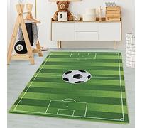 Carpetsale24 Tappeti per bambini, colore verde, Stadio di calcio, 105303, tappeto rettangolare, Tappeti camera dei bambini, 100 x 150 cm