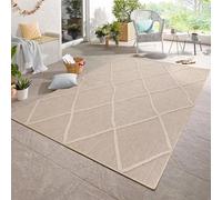 Carpetsale24 Tappeto da Esterni, Colore Beige, Stile Bohémien, 110730, Tappeto Rettangolare, Tappeti per terrazzo-Balcone o Cucina, 240 x 340 cm