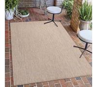 Carpetsale24 Tappeto da Esterno Impermeabile 60x100 cm Beige - Tappeto Resistente alle Intemperie e Lavabile in Lavatrice - Tappeto per Terrazza, Balcone, Campeggio, Giardino