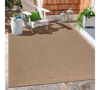 Carpetsale24 Tappeto da Esterno Impermeabile 80x150 cm Beige - Tappeto Resistente alle Intemperie e Lavabile in Lavatrice - Tappeto per Terrazza, Balcone, Campeggio, Giardino