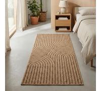 Carpetsale24 Tappeto per Interni ed Esterni, robusto, resistente alle intemperie e facile da pulire, con effetto juta naturale, ideale per soggiorno, cucina, terrazza, giardino e balcone, 80x150 cm