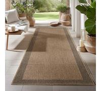 Carpetsale24 Tappeto per Interni ed Esterni, robusto, resistente alle intemperie e facile da pulire, con effetto juta naturale, ideale per soggiorno, cucina, terrazza, giardino e balcone, 80x250 cm