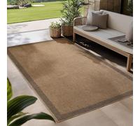 Carpetsale24 Tappeto per Interni ed Esterni, robusto, resistente alle intemperie e facile da pulire, con effetto juta naturale, ideale per soggiorno, cucina, terrazza, giardino e balcone, 240x340 cm