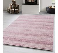 Carpetsale24 Tappeto per Soggiorno 140x200 cm Rosa, Design Moderno Monocromatico Tappeto Rettangolare a Pelo Corto per Cucina, Sala da Pranzo e Camera da Letto, Morbido e Facile da Pulire