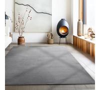 Carpetsale24 Tappeto per Soggiorno 160x230 cm Grigio Lavabile, Pelo Corto, Design Moderno, Monocromatico - Tappeto Lavabile Antiscivolo Extra Morbido e Fluffy per Camera da Letto, Cucina