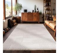 Carpetsale24 Tappeto Salotto Moderno Beige 80 x 150 cm Stile Scandinavo Boho 3D - Tappeto Soggiorno Pelo CortoIdeale per Cucina e Camera da Letto