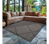 Carpettex Tappeto da Esterno Impermeabile 160x230 cm Nero - Tappeto Resistente alle Intemperie e Lavabile in Lavatrice - Tappeto per Giardino, Terrazza, Balcone, Campeggio