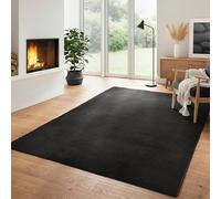 Carpettex Tappeto Lavabile a Pelo Corto 160x230 cm Nero Moderno