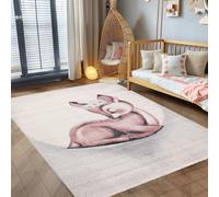 Carpettex Teppich Tappeto per bambini con design di cerbiatti per la cameretta dei bambini. Questo tappeto è morbido e adatto per il vostro bambino, Colore: Rosa, Taglia: 120 cm Rotondo